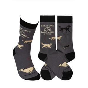 Primitives by Kathy Socks - These Are My Dog Walking Colorfully Printed Socks